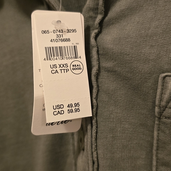 Aerie Women's Green Popover Polo Sweatshirt - Picture 4 of 4